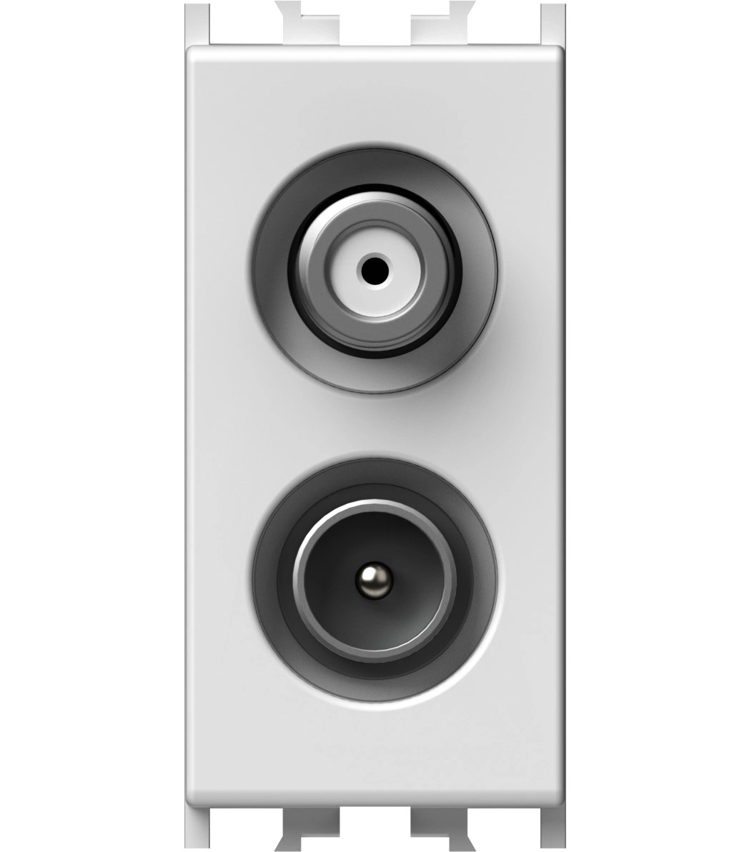 TV/SAT endsocket 1M 1dB, white