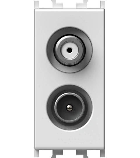 TV/SAT endsocket 1M 1dB, white