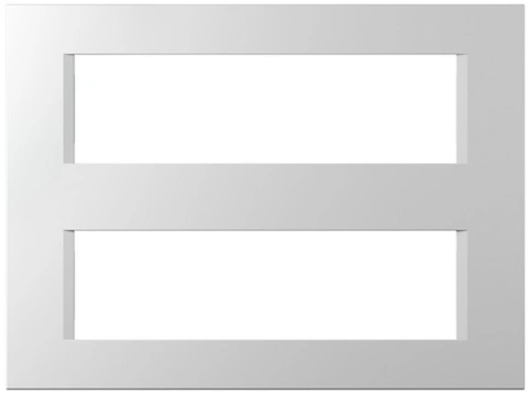 Cover frame 2x7M, soft touch white