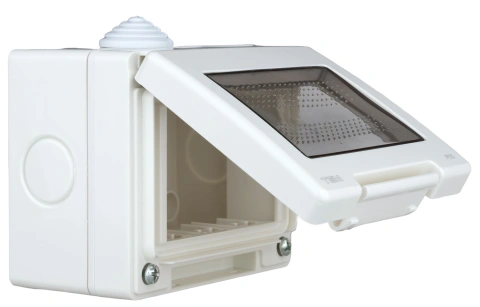 Outdoor surface mount box, IP55, transparent lid, 3M, white_5
