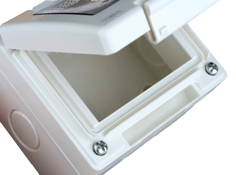 Outdoor surface mount box, IP55, transparent lid, 3M, white_9