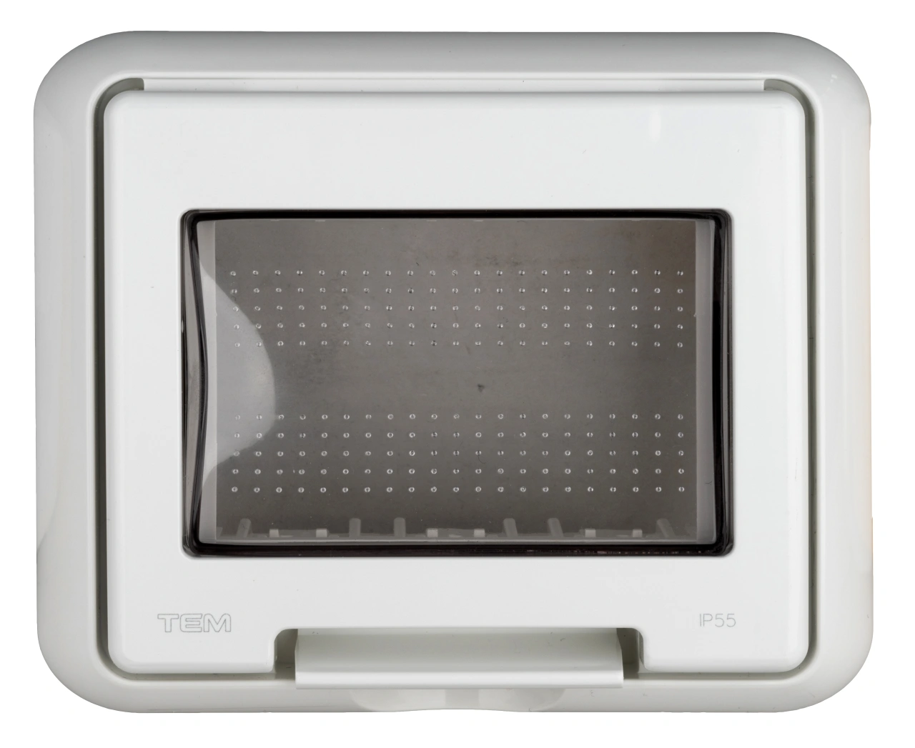 Cutie montaj ingropat,IP55,capac transparent,3M, alba