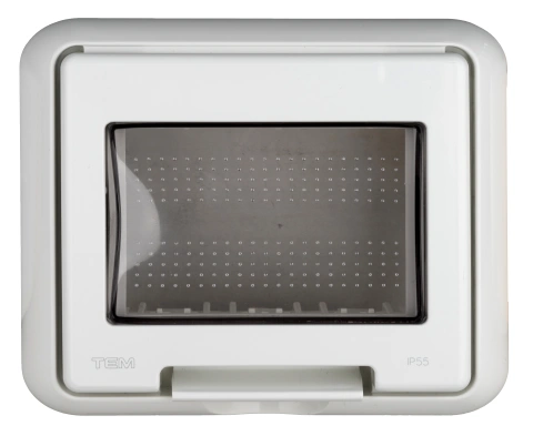 Cutie montaj ingropat,IP55,capac transparent,3M, alba