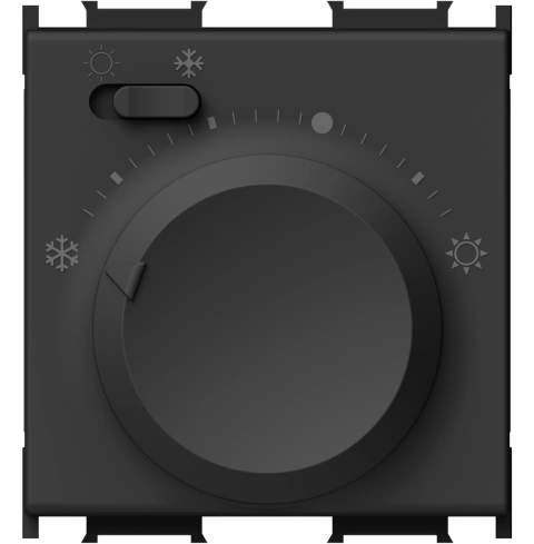 Termostat pentru incălzire/răcire, 5-30°C, 3A, 2M, negru
