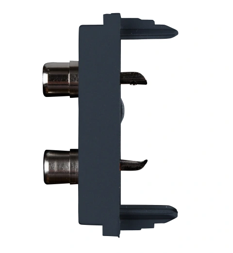 Priză audio 1M 2xRCA, negru_1