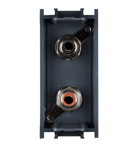 Priză audio 1M 2xRCA, negru_2