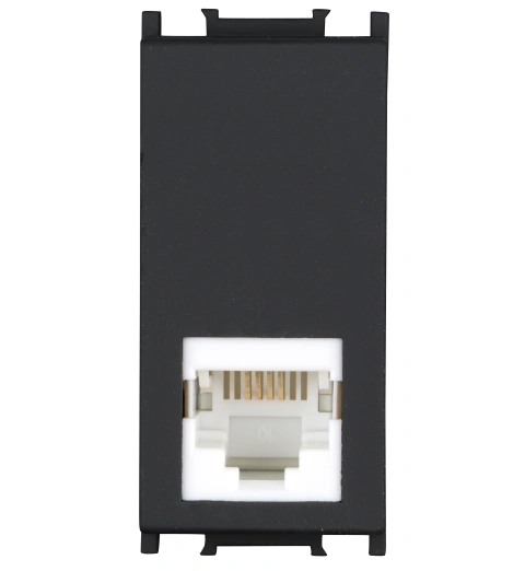 Priză telefon RJ11, 1M, negru