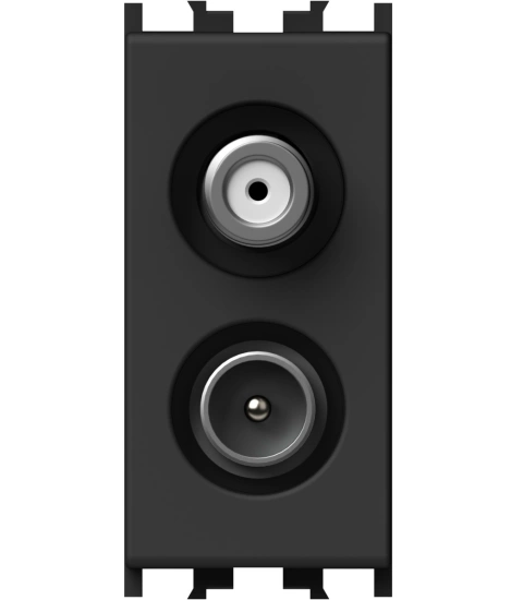 SAT-TV endsocket 1M 1dB, black