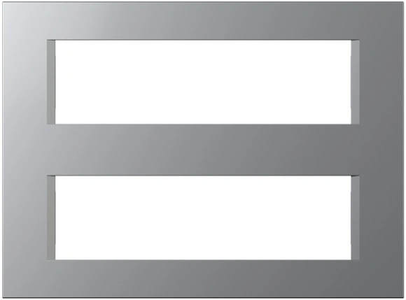 Cover frame 2x7M, silver