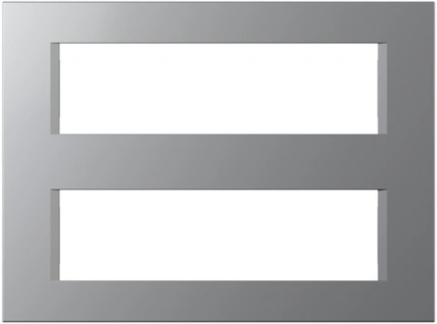 Cover frame 2x7M, silver
