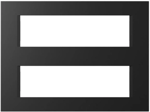 Cover frame 2x7M, soft touch black