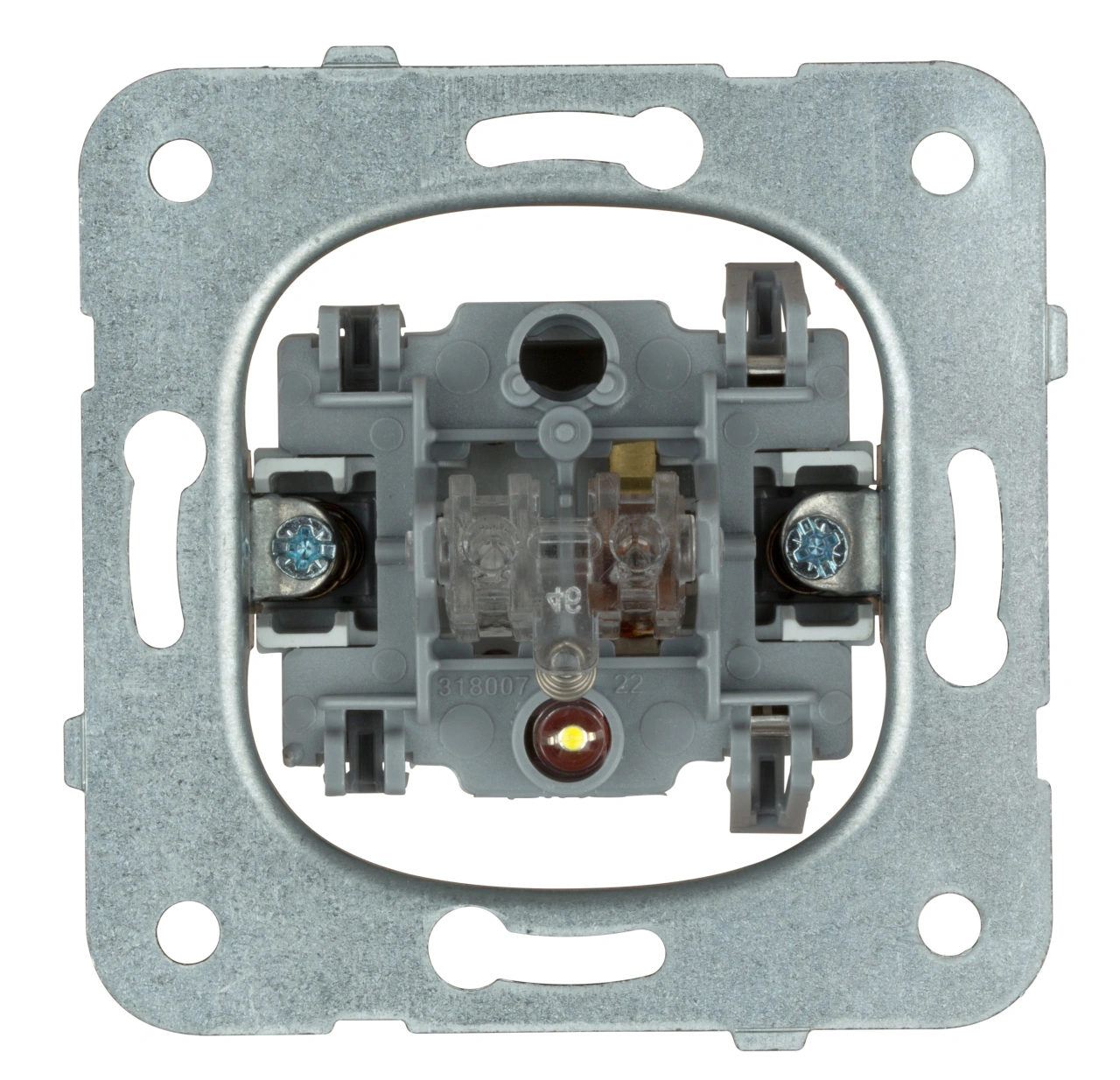 Insert buton,10A, 1ND, L-L1, cu lumină de orientare