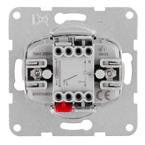 Insert întrerupător simplu, 1 pol, 10A, lumină de control_1