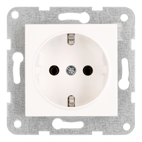 Socket outlet, cage clamps, 1 pcs, white_2