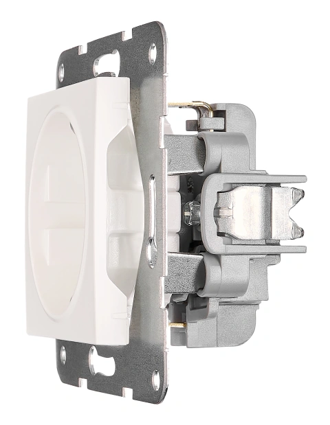 Socket outlet, cage clamps, 1 pcs, white_6