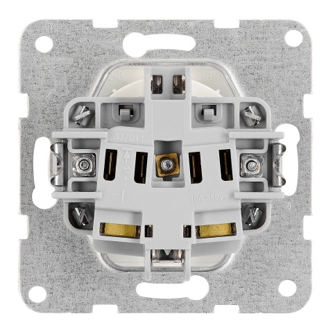 Socket outlet w. safety shutter, cage clamps, 1 pcs, white_4