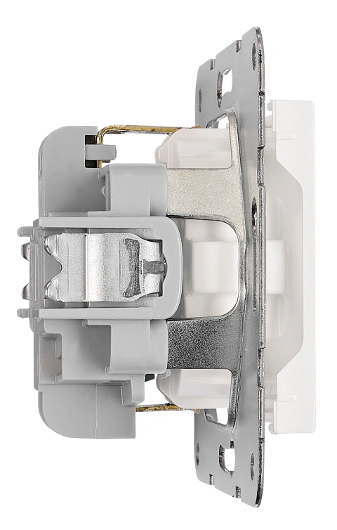 Socket outlet w. safety shutter, cage clamps, 1 pcs, white_5