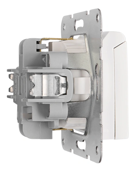 Socket outlet, flap cover, cage clamps, 1 pcs, white_6