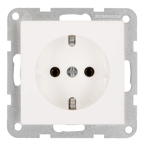 Socket outlet, cage clamps, 1 pcs, white_2