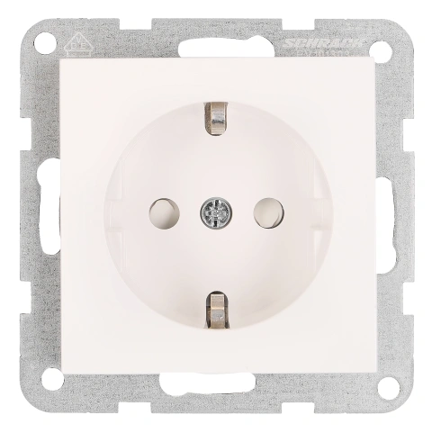 Socket outlet w. safety shutter, cage clamps, 1 pcs, white_2