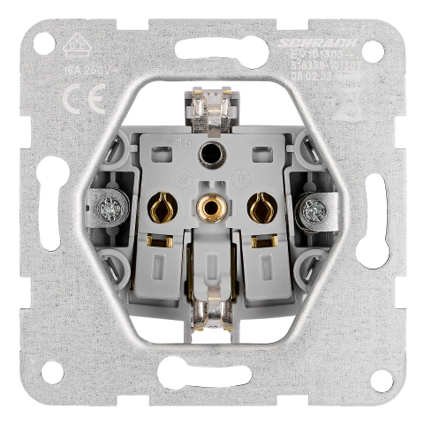 Socket outlet w. safety shutter, cage clamps, 1 pcs, white_3