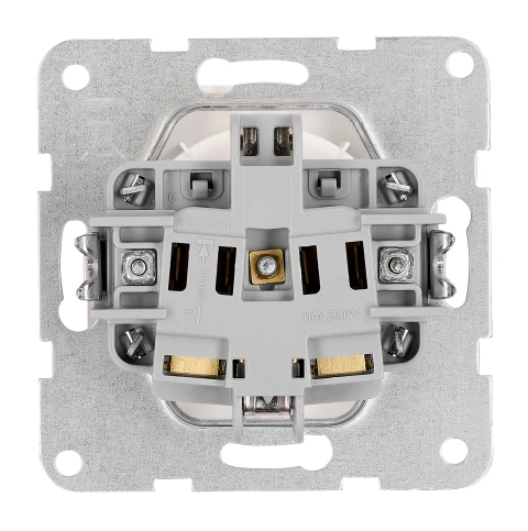 Socket outlet w. safety shutter, cage clamps, 1 pcs, white_4
