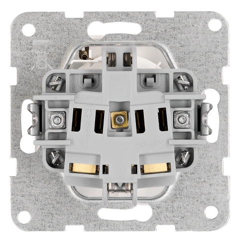 Socket outlet, flap cover, cage clamps, 1 pcs, white_5