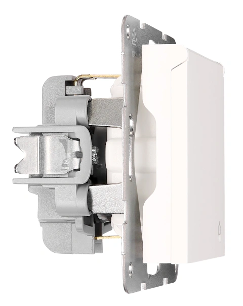 Socket outlet, flap cover, cage clamps, 1 pcs, white_7