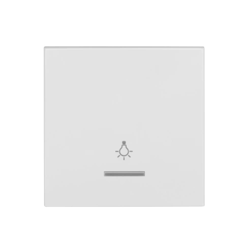 Clapetă cu indic. luminos transp. şi simbol LAMPĂ, alb
