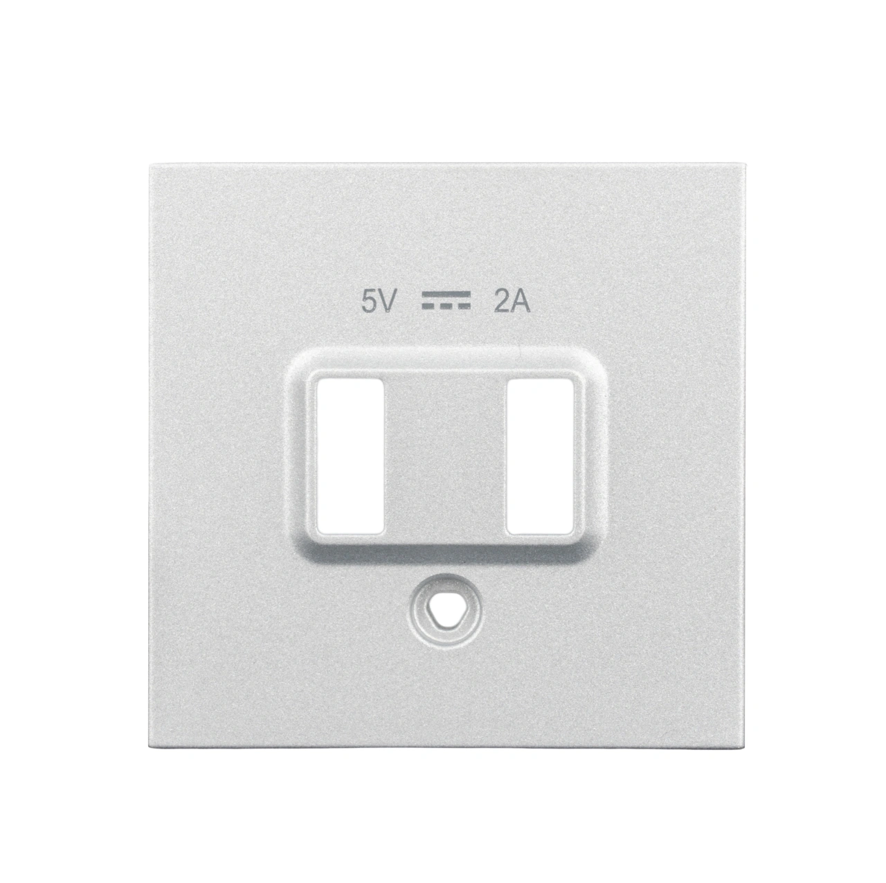 Mască priză dublă de încărcare USB, alb