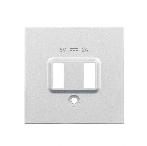 Mască priză dublă de încărcare USB, alb