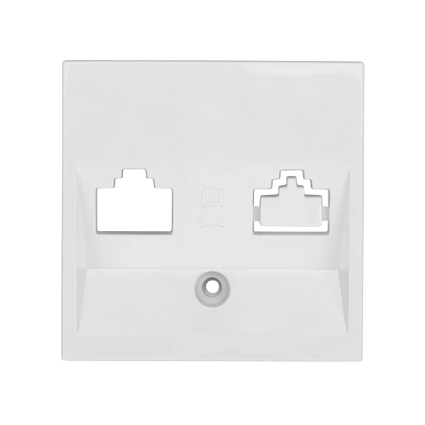 Mască pentru priză 1xRJ45 TOOLLESS LINE, alb