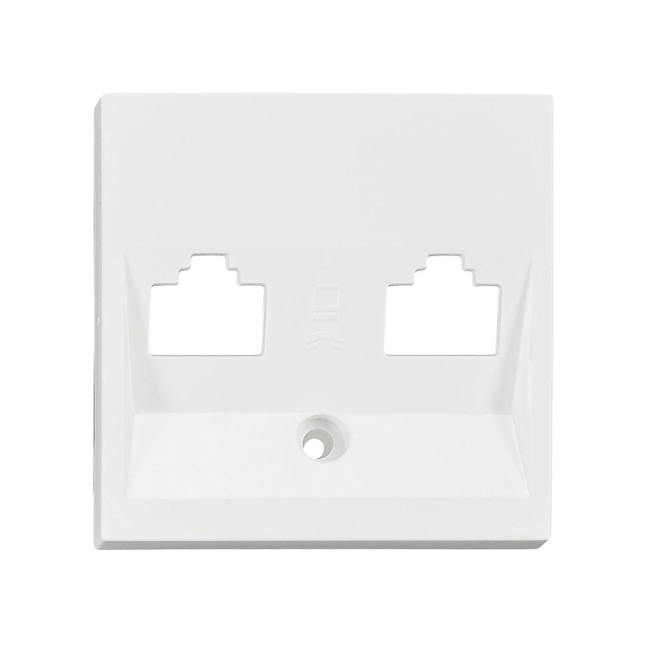 Mască pentru priză 2xRJ45 TOOLLESS LINE, alb