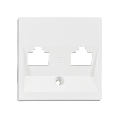 Mască pentru priză 2xRJ45 TOOLLESS LINE, alb