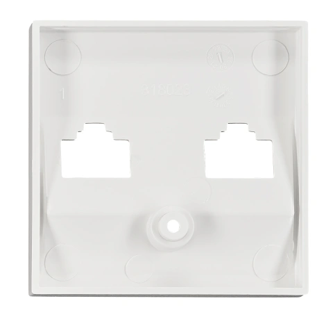 Mască pentru priză 2xRJ45 TOOLLESS LINE, alb_1