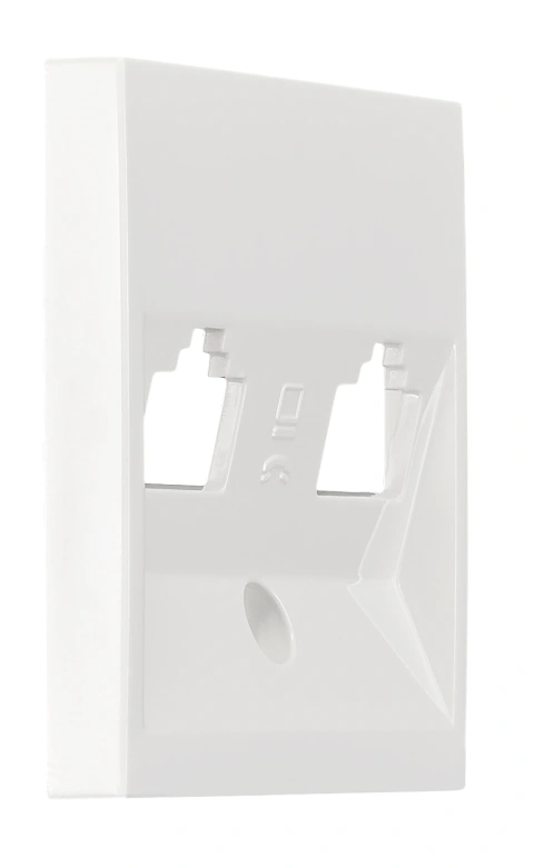 Mască pentru priză 2xRJ45 TOOLLESS LINE, alb_2