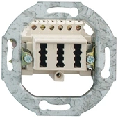 Flush mounted Telecom socket 3x6