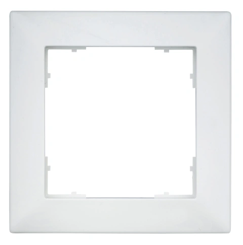 Ramă pentru 1 aparat cu dimensiuni de 55x55mm, albă