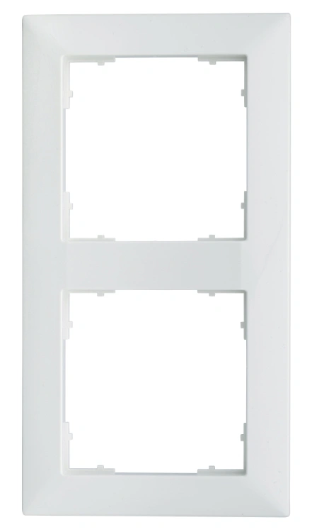 Ramă pentru 2 aparate cu dimensiuni de 55x55mm, albă