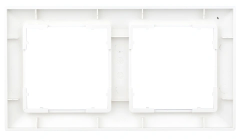 Ramă pentru 2 aparate cu dimensiuni de 55x55mm, albă_1