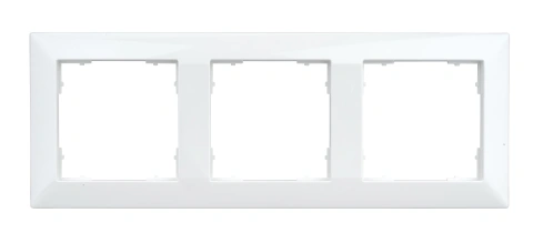 Ramă pentru 3 aparate cu dimensiuni de 55x55mm, albă_1