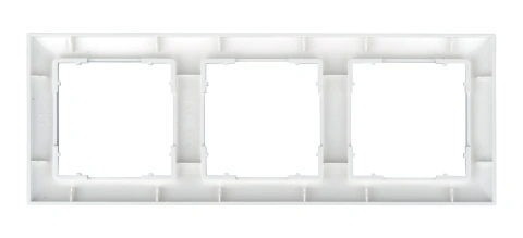 Ramă pentru 3 aparate cu dimensiuni de 55x55mm, albă_2