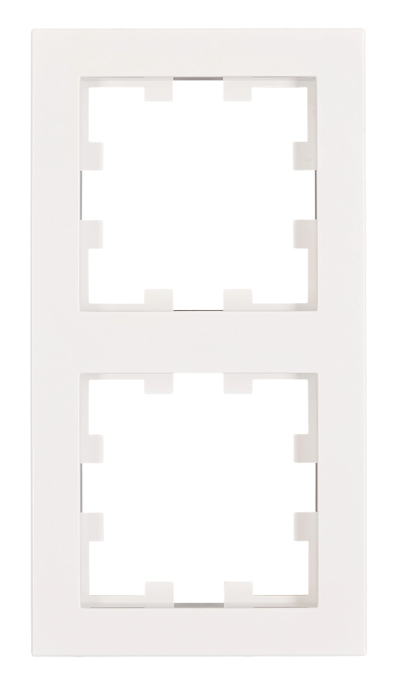 Ramă 2 aparate, Design CUBIC, alb