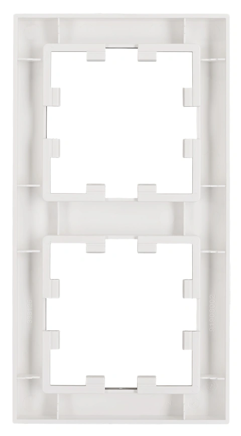 Ramă 2 aparate, Design CUBIC, alb_1