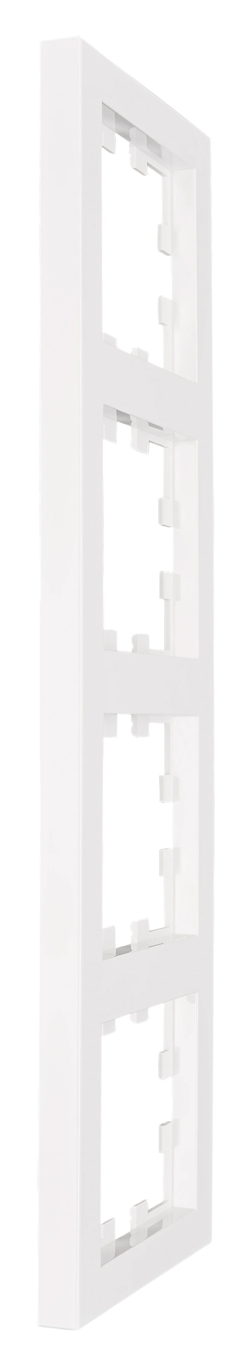 Ramă 4 aparate, Design CUBIC, alb_2