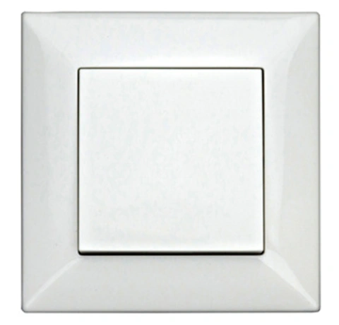 Buton cu 1ND, complet, alb, conexiune elastică