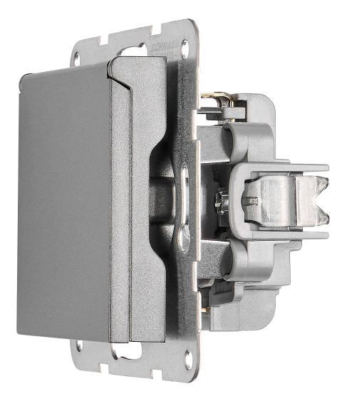 Insert priză cu capac de protecție, conex elastică, antracit_5