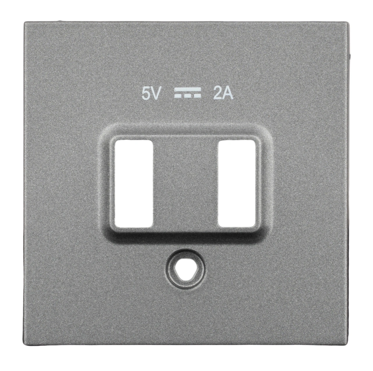 Mască priză dublă de încărcare USB, antracit