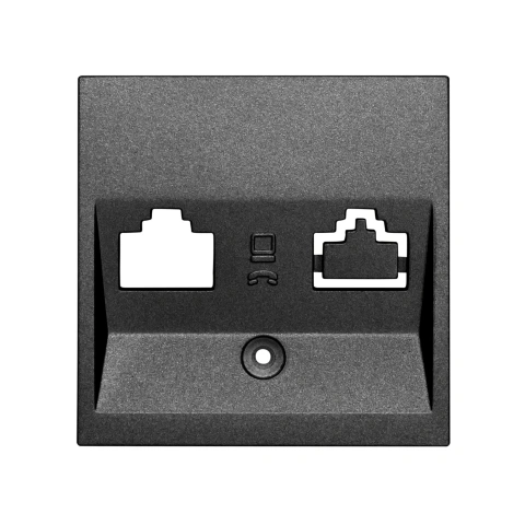 Mască pentru priză 1xRJ45 TOOLLESS LINE, antracit