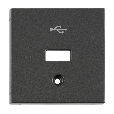 Mască pentru priză USB, antracit